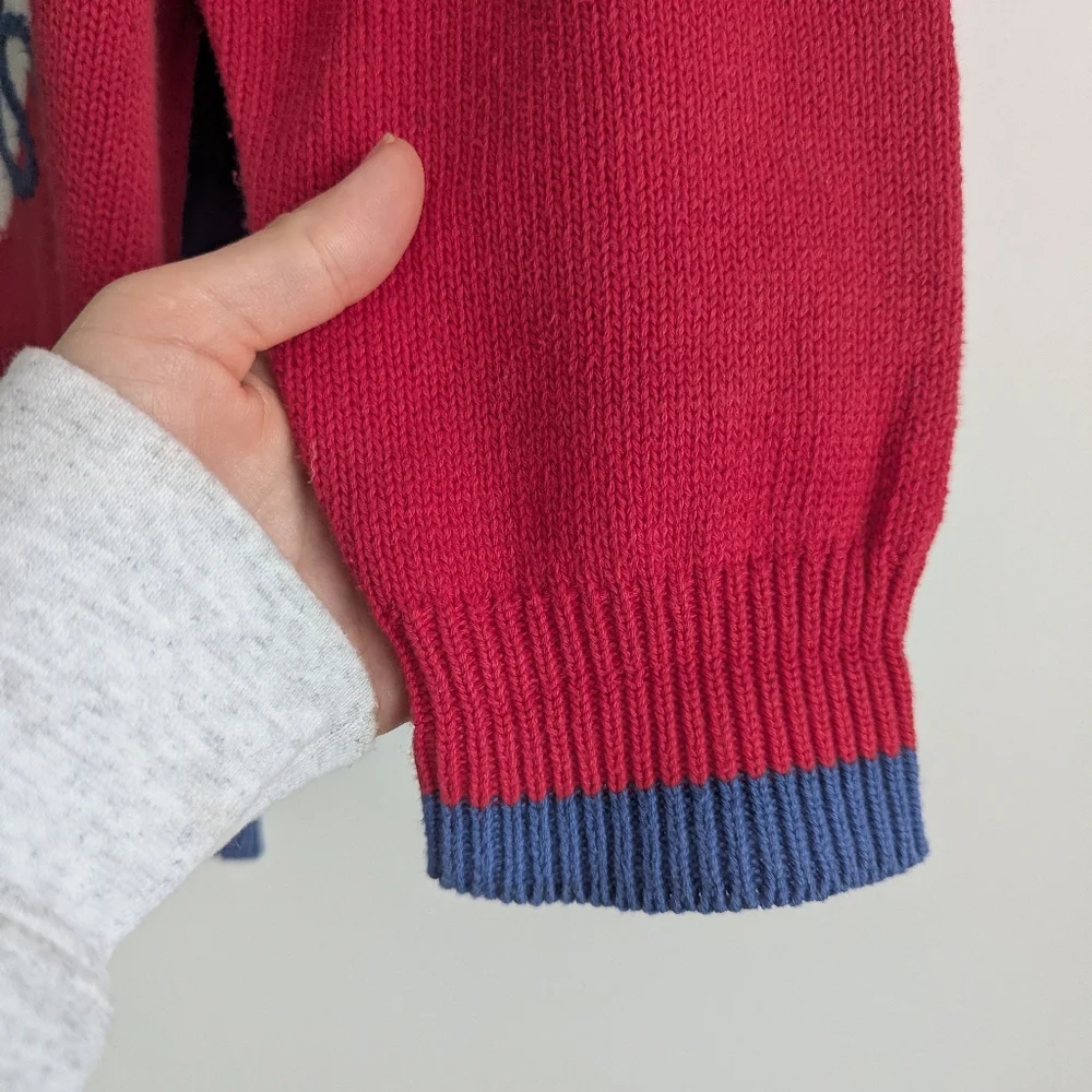 Vintage Leon Levin Novelty Golf Theme Knit Cotton Sweater XL Colorful - Picture 5 of 7